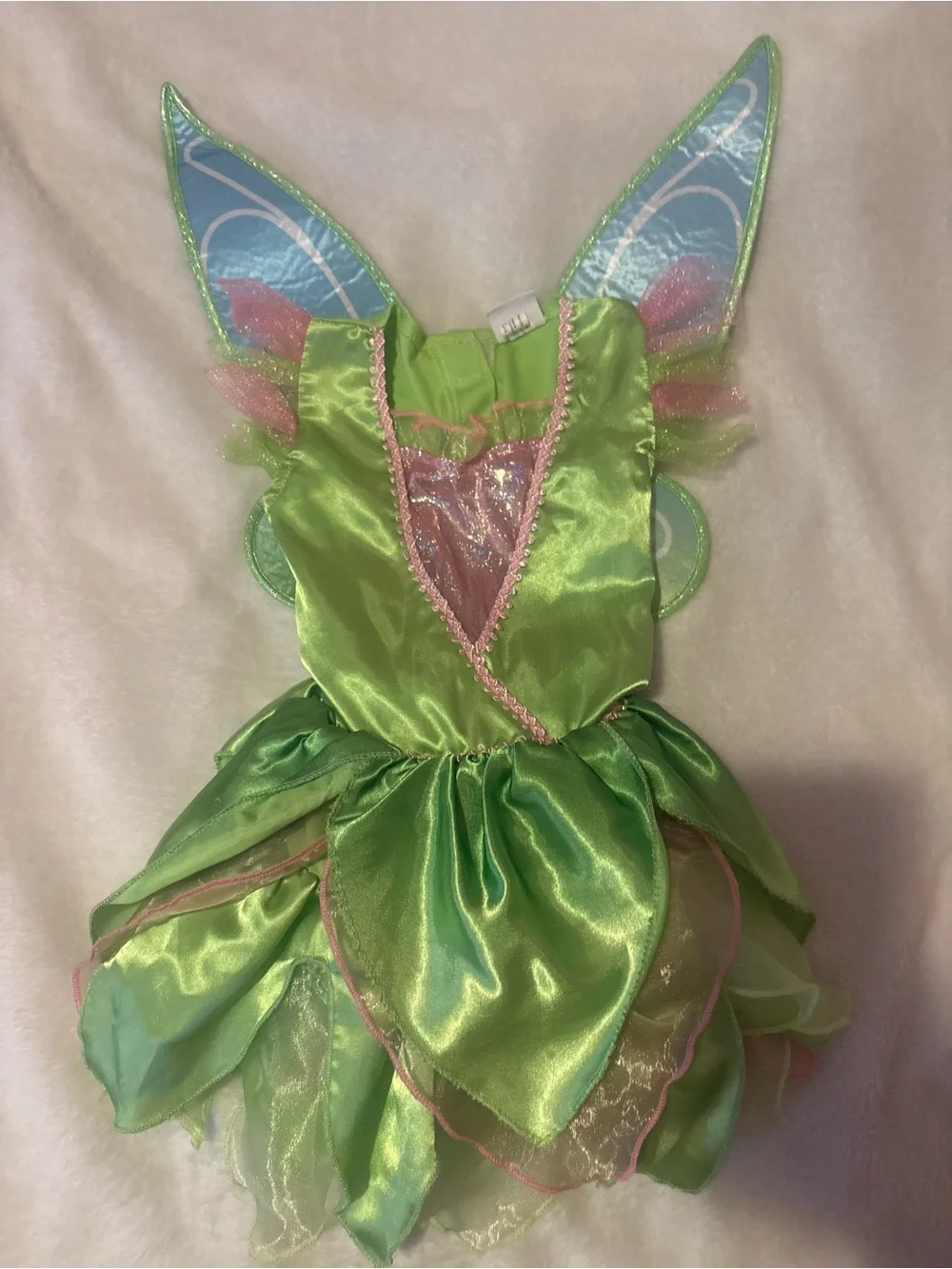 Disney Green and Pink Fairy Dress Costume with Blue Wing Accents - Picture 2 of 16